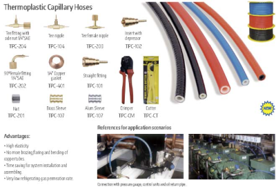 Reinforced polyamide capillaries, adapters and tools